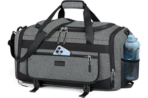 IGOLUMON 40L Mens Sports Gym Bag with Wet Pocket & Shoe Compartment, Travel Duffle Bag Overnight Bag with Shoulder Strap, Water-Resistant Sports Holdall for Swimming, Basketball