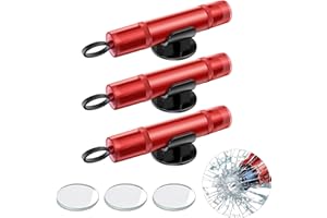 PICKONA 3 Pcs x Car Window Breaker, Car Windscreen Breaker with Seat Belt, 2-in-1 Window Breaker and Seat Belt Cutter for Car Safety, Car Escape Emergency Tool Suitable for Vehicles