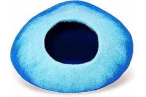 EVEREST DOG CHEW Everest Cat Bed, Handmade using 100% New-Zealand Wool (Blues Paradise)