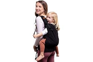 Beco Toddler Porte-enfant avec Assise Extralarge - Porte-enfant 100% Coton, Léger et Respirant - Portage Avant et Arrière - Pour les Enfants Pesant entre 9 et 27 kg (Noir intégral)