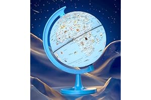 JOWHOL Illuminated Globe for Kids Learning with Animals illustrations Easy to Read 8'' Small World Globe for Classroom Geography Educational Tool Gifts for Children Students