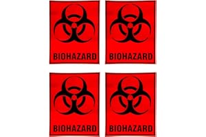 eSplanade 'Biohazard biologiczne zagrożenie zagrożenie bezpieczeństwo znak naklejka naklejka - łatwy w montażu odporny na warunki atmosferyczne trwały atrament (rozmiar 13,5 cm x 10 cm)