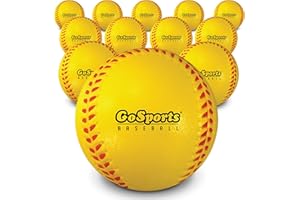 GoSports Lot de 12 balles de Baseball d'entraînement en Mousse Taille réglementaire pour Lancer et Attraper en Douceur et en Toute sécurité