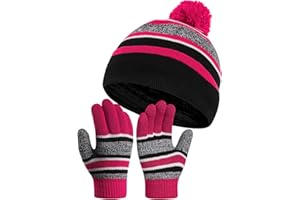 POPUBABI Handschuhe Kinder Skihandschuhe Junge Mädchen, Wasserdicht Winterhandschuhe Kinder, 3-15 Jahre Winddicht Fahrradhandschuhe, Warme Schneehandschuhe Kinder für Snowboard Skifahren Radfahren