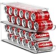 Sorbus Soda Can Organizer for Refrigerator Stackable Can Holder Dispenser with Lid for Fridge, Pantry, Freezer ââ‚¬â€œ Holds 12 Cans Each, BPA-Free, Clear Design, (2-Pack)