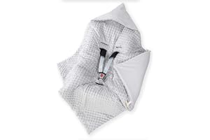 Amilian Manta para bebé, Manta para bebé, colchón, Manta con Capucha, Universal para Asiento de bebé, Asiento de Coche, Cochecito de bebé, 90 x 90 cm, algodón, para Asiento de bebé, Manta de bebé