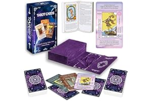 IXIGER Tarot Cards Set with Guide Book,Tarot Cards for Beginners,Tarot Cards Deck with Meanings on Them,Learning Tarot Deck Fortune Telling Game with Velvet Tarot Bag