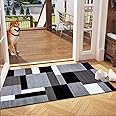 Fit Even Kilas Door Mat - Non-Slip Washable Doormat, Suitable for Indoor/Outdoor Use, Heavy Duty Dirt Trapper and Water Absorbent (Grey Black, 50 x 80 cm)