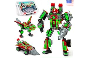Jitterygit Mech Robot Super Hero Action Figure Xmas Gift Toy Set, Best STEM Building Creative Bricks For Birthday Space Army Warrior For Kids Boys Girls 6 7 8 9 10 Year Old