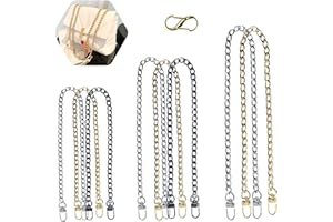 RUIBAVYA Chaînes de Sac à Main 8 Pièces Chaîne de Remplacement de Sac Sangle de Chaîne en Métal pour Sac à Main Sac à Bandoulière Avec une Boucle de Réglage