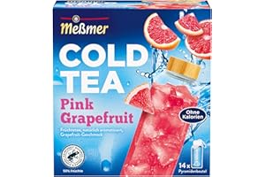 ‎MEßMER Meßmer Cold Tea Pink Grapefruit| Früchtetee | Kaltaufguss | ohne Zuckerzusatz | 14 Pyramidenbeutel
