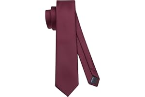 HISDERN Cravatta Uomo 6 CM Elegante Sottile Stretta Slim Tinta Unita Per Matrimonio Festa e Lavoro Disponibile Multicolore