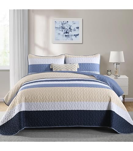 douceur d'intérieur, Gewatteerde sprei (220 x 240 cm) en 2 kussenslopen (60 x 60 cm) Solange natuur, effen fluweel