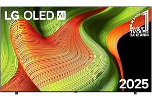 LG OLED AI B5 TV 65 pollici, Smart TV 4K, Processore α8 Gen2, webOS con AI, Dolby Vision e Atmos, Gaming con VRR, GSYNC e FreeSync 4K@120Hz, 4 HDMI 2.1, Alexa, OLED65B56LA 2025