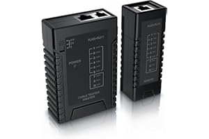 CSL-COMPUTER CSL - Tester Cavo di Rete RJ45 e RJ11 - Tester per Cavi ethernet - Tester di Linea - Due Diverse velocità - Selettore On off - Funzionamento con Batteria a 9V a Transistor