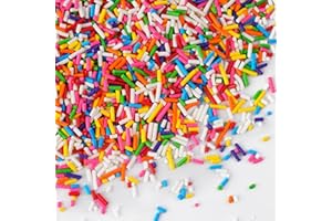 SUJOYGAR Décors Sucrés Vermicelles Multicolores 130 g/4.6 oz - Vermicelles Pâtisserie Comestibles en Sucre Colorés Décoration Alimentaire, Desserts, Gâteaux, Biscuits, Cupcakes