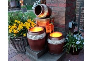 Arnusa Fuente con iluminación led de jardín en forma de cascada