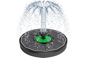 ‎SZMP SZMP Solar Fountain for Outdoor Use, 3.5 W Glass Solar Pond Pump with 8 Nozzles and 4 Fixed Pipes, Solar Water Pump, Solar Floating Fountain Pump for Garden Pond or Fountain, Bird Bath