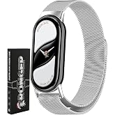 Rongep Xiaomi ile Uyumlu Mi Band 10/9/8 İ&ccedil;in Milano Loop Metal Hasırlı Kordon Manyetik Tasarımlı Terletmeyen Hafif Yapılı Bil