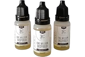 (Pack of 3) * 10ml Oil Refill Scent ONE Million | Car Perfume, Air Freshener - Suitable for CAR Diffuser | USB diffusers |Candle Scented Making Wax creed Diffuser Reed Car Refill Bottle Drop by BEZQ