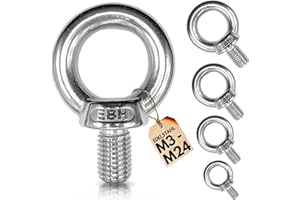 SEILDIENST GOTEC Ringschraube Edelstahl M3-M24 | Ösenschraube Ringöse, Schrauböse VA4 Edelstahl AISI316 | Augenschraube Ringschraube M10 4 Stück