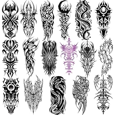 Grandi Adesivi Tatuaggi Temporanei A Forma Drago Nero Uomo E - Italy - Foto 13