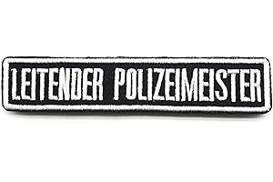 ‎POLIZEIMEMESSHOP POLIZEIMEMESSHOP Namensschilder 2.0 Leitender Polizeimeister Textil Patch mit Klett