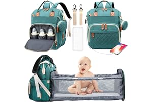 BURSUN Baby Wickeltasche/Rucksack, lässiger Wickelrucksack, multifunktionaler Großraum-Reiserucksack mit Wickelauflage und Schnullertasche für Mama und Papa.