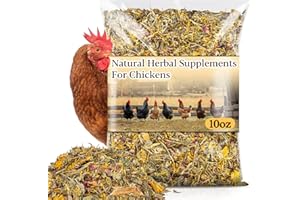MAQIHAN Chicken Nesting Hrebs - 10oz Dried Herbs and Flowers Mix Chicken Roost Bedding Herb Supplement Coop Refresher for Chickens Box Pads,Laying Hens Chicks Supplies,Vacuum Packed Bedding Winter