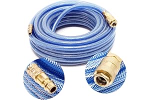 WILTEC Tubo PVC aria compressa 15m per compressore attacco a innesto rapido