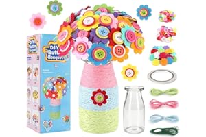 Afufu Zestaw do majsterkowania dla dzieci w wieku 5, 6, 7, 8, 9+, zabawki dla dziewcząt, rękodzieło i zestaw artystyczny, stwórz własny bukiet kwiatów, gra edukacyjna dla dzieci, zestaw wazonów, Boże