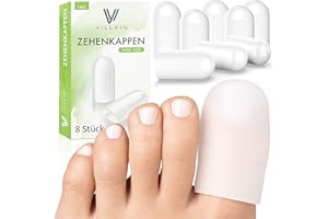 Villkin zestaw 8 nosków, w zestawie e-book – na duży palec u nogi – przeciw pęcherzom i zrogowaceniom – nakładki na palce w jakości premium