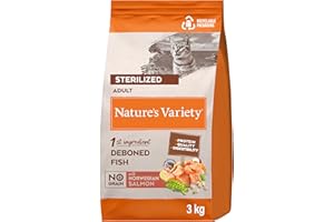 Nature's Variety Selected, Cibo per Gatti Sterilizzati con Salmone Norvegese Diliscato 3 kg