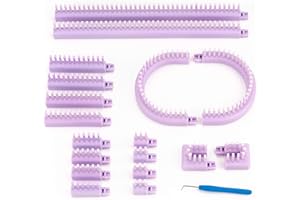 Authentic Knitting Board Métier à Tisser Multi-Tricot réglable, pièces à Clipser, Petite et Grande Taille