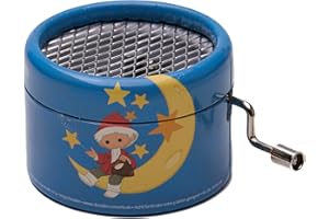 KURBELWERK Spieluhr mit dem beliebten Sandmännchen-Lied SANDMANN, LIEBER SANDMANN, Mini-Drehorgel, Spieldose, Musik Box schönes Geschenk mit sichtbarer Walze