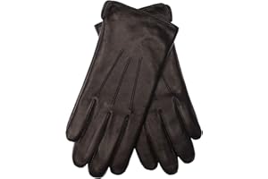 EEM FASHION EEM guantes de cuero para hombre, cuero italiano suave, forro polar, clásico
