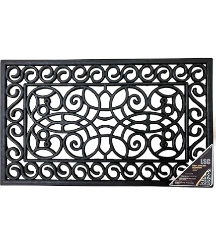 Apache Mills Textures Dots Smoke 18 in. x 30 in. Door Mat - Metzger