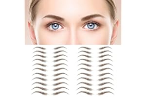 ‎MWOOT MWOOT 6 Blätter 4D Haarähnliche Augenbrauen Tätowierungen Aufkleber,Wasserdichte Augenbrauen Transfer Aufkleber,Shaping Brow Tattoo Falsche Augenbrauen für Frauen (Braun-10)