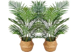 Kazeila Piante Finte da Interno Alta 90cm Palma Artificiale Grandi Pianta Finta Decorazioni Interno Camera da Letto Aesthetic Room Decor(2Pack)