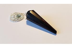 CHABOTTAKRA Pendolo Gemma/Pietra Preziosa Ametista Cristallo di Rocca ed Altre sorte