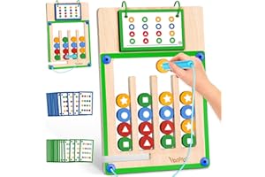 Vanplay Montessori Spielzeug ab 3 4 5 6 Jahre, Magnetspiel Labyrinth Holzspielzeug Sortierspiel, Lernspielzeug Geschenk Kinderspielzeug ab 3 4 5 6 Jahre Mädchen Junge