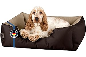 BedDog Legowisko dla psa LUPI, poduszka dla psa ze zdejmowaną poszewką nadającą się do prania, kosz dla psa, sofa dla małych psów, rozmiar M, brązowo-beżowe