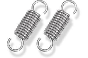 GUNGY Sprężyny naciągowe z hakiem stal szlachetna sprężyna naciągowa 50 mm średnica zewnętrzna 15 mm średnica drutu 2,2 mm maksymalna siła ciągnąca 4 kg 2,2 x 15 x 50 mm 2 sztuki