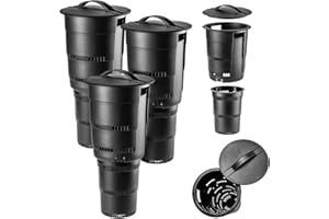 KADAX Plastic Underground Garden Composter, Odourless Compost Bucket for Fertilizer Making, Set of 3, Black