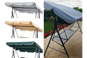 PETELA GRADINA Replacement Canopy for Swing Seat 2 & 3 Seater Sizes Hammock Cover Top Garden Outdoor Furniture Swing Chair (148cm x128cm, Green)