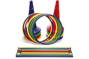 Italveneta Didattica - Multi Salterello Grande, Set Completo per Giochi Motori, Colorato e Versatile, Ideale per Sviluppo Fisico dei Bambini, 32 Pezzi, per Interni ed Esterni