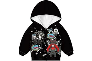 Brigcalki Skibidi Toilet Hoodie Boys Zipper Hoodie Pullover Casual Coats Jacket Long Sleeve Pyjamas for Boys 5-12 Years