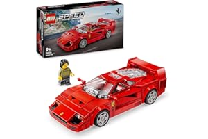 LEGO Speed Champions Supercar Ferrari F40, Modellino di Auto Sportiva da Costruire, Macchina Giocattolo da Collezione con Minifigure del Pilota, Giochi per Bambini e Bambine da 9 Anni in su 76934