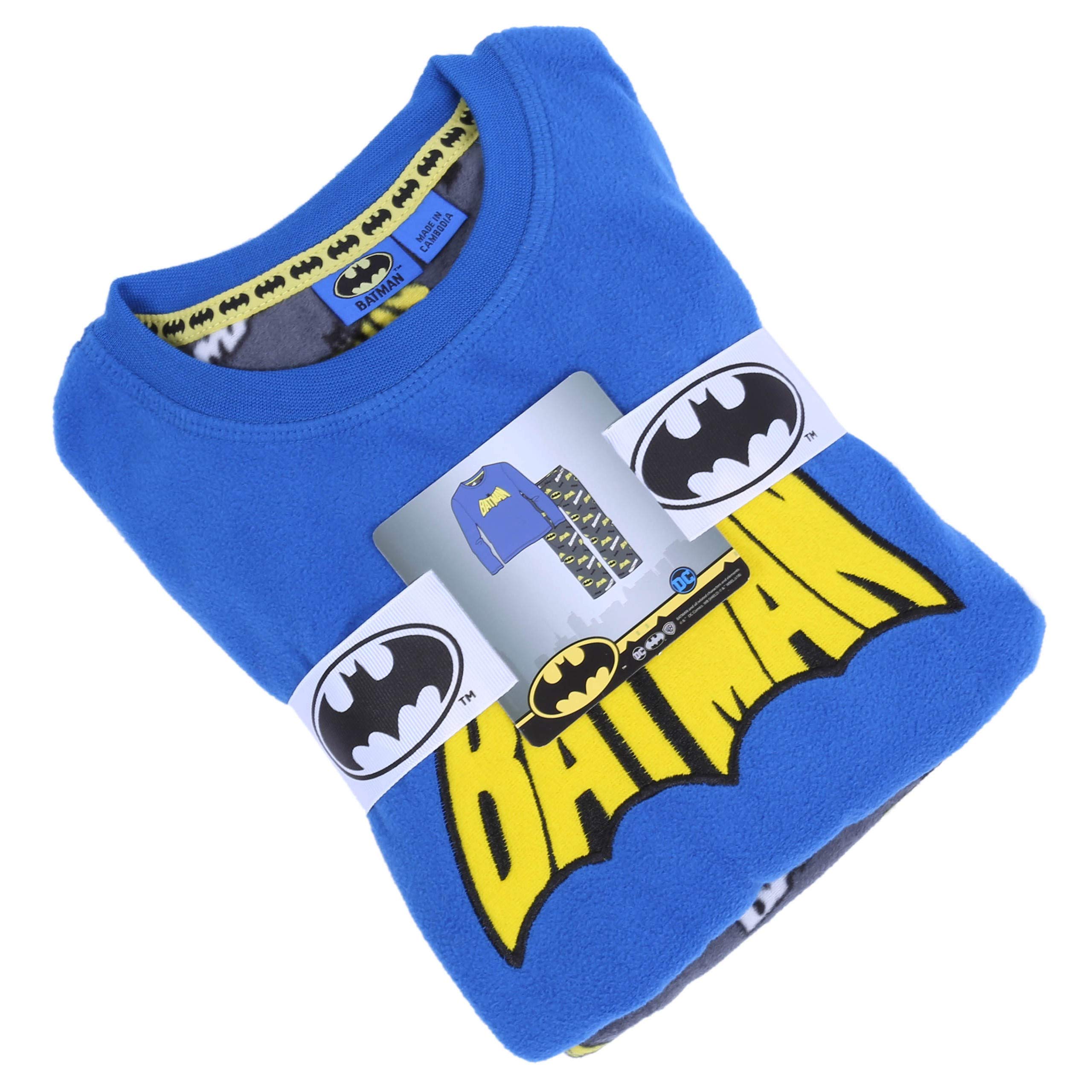 Batman-DC-COMICS-Blauer-Grauer-Pyjama