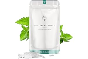 LoWell® 50g Cristaux de menthol 100% menthe pure - Idéal comme infusion pour le sauna - Sachets refermables - Menthol